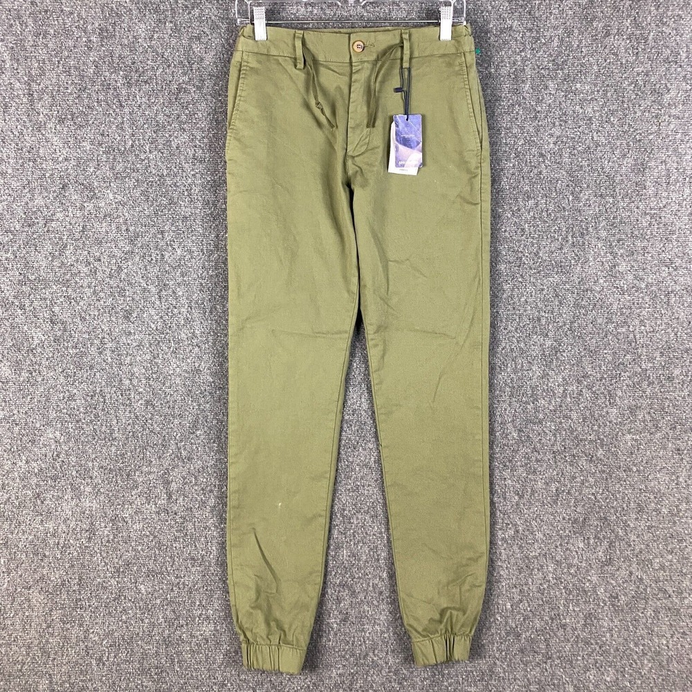 Springfield Joggers Pants Men's 28x32 Eur 46 NWD Green Stretch Drawstring‎